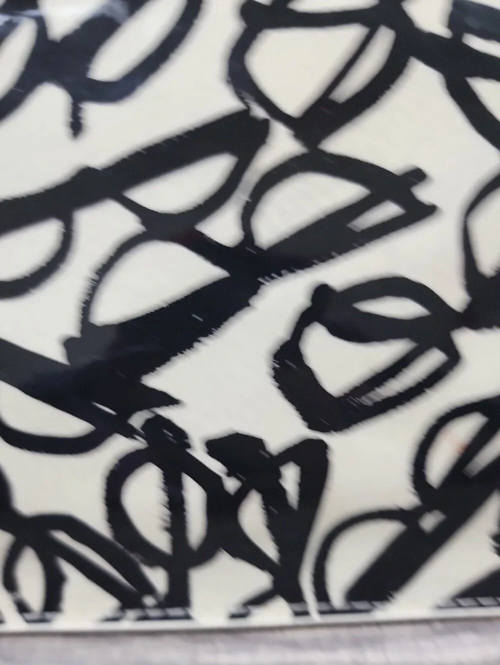 kate spade Black and White Scribble Patent Clutch Wallet